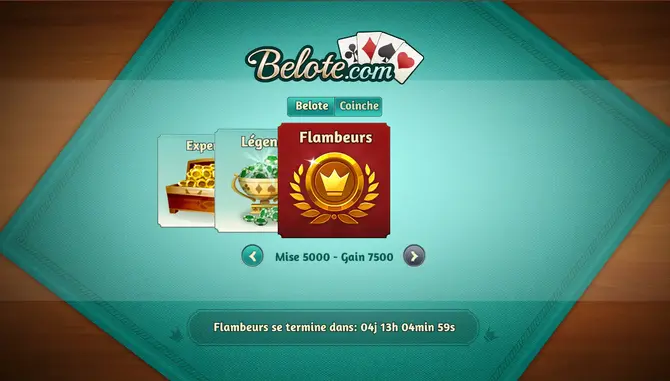 Les tables Spéciales de Belote.com Les tables Spéciales de Belote.com