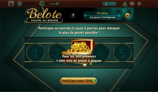 Les tables Spéciales de Belote.com Les tables Spéciales de Belote.com