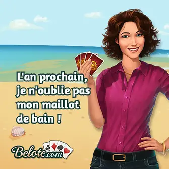 La Belote à la plage  La Belote à la plage