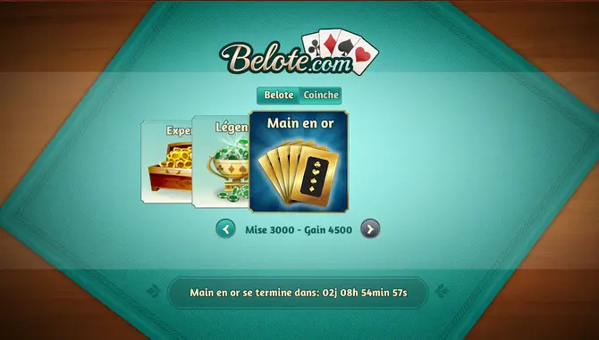Les tables Spéciales de Belote.com Les tables Spéciales de Belote.com