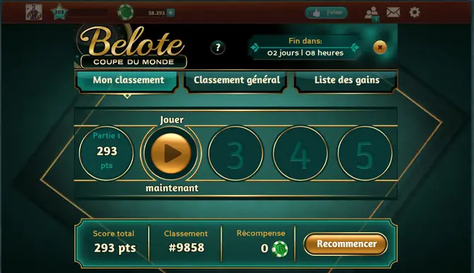 Les tables Spéciales de Belote.com Les tables Spéciales de Belote.com
